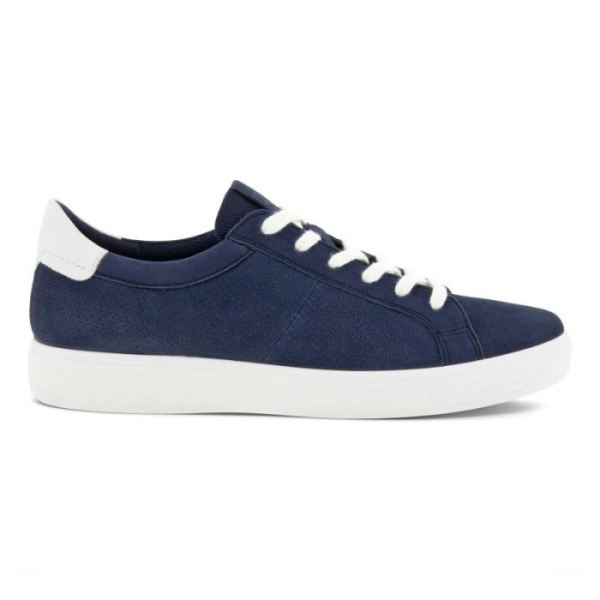 ECCO SHOES -SOFT CLASSIC MEN'S LACED SHOE-NIGHT SKY/WHITE