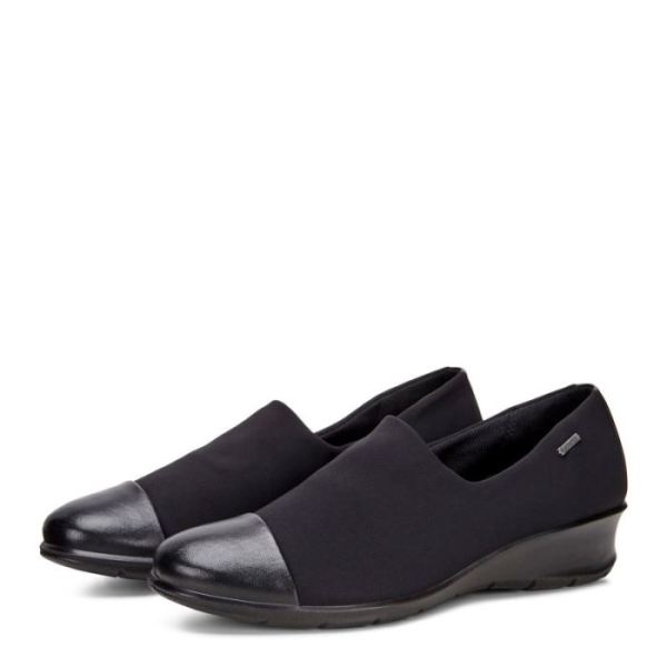 ECCO SHOES -FELICIA GTX SLIP ON-BLACK/BLACK