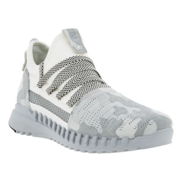 ECCO SHOES -ZIPFLEX WOMEN'S LOW CUT BOOT-WHITE