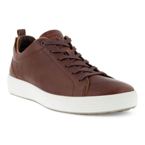 ECCO SHOES -SOFT 7 MEN'S CRAZE SNEAKER-WHISKY/CASHMERE