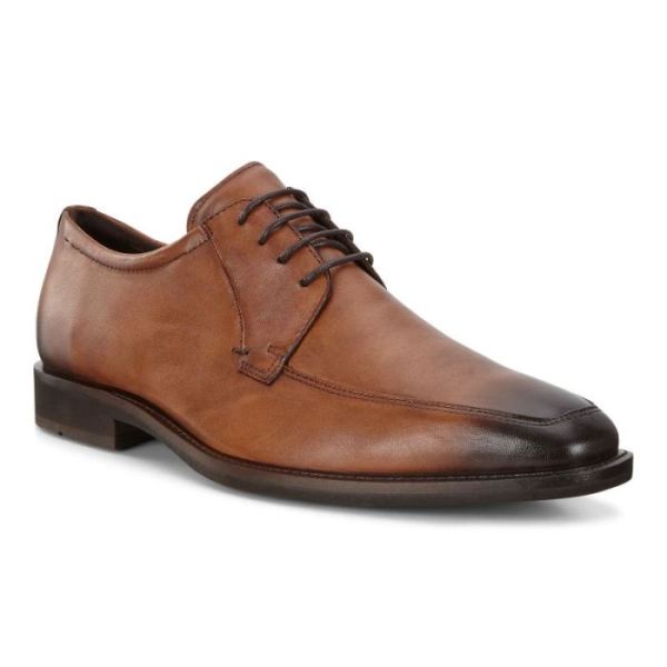 ECCO SHOES -CALCAN APRON MEN'S TOE TIE-AMBER
