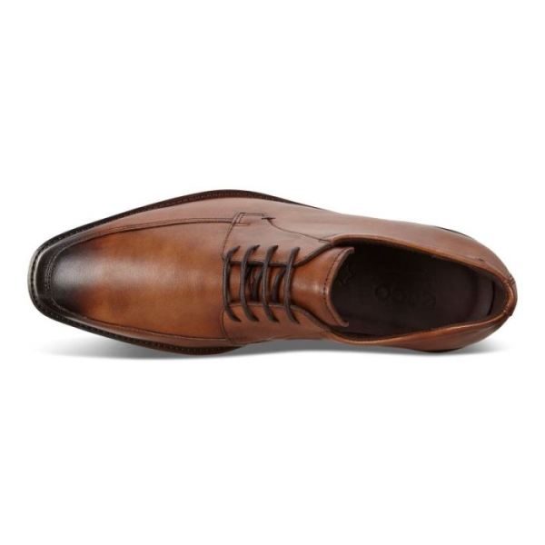ECCO SHOES -CALCAN APRON MEN'S TOE TIE-AMBER