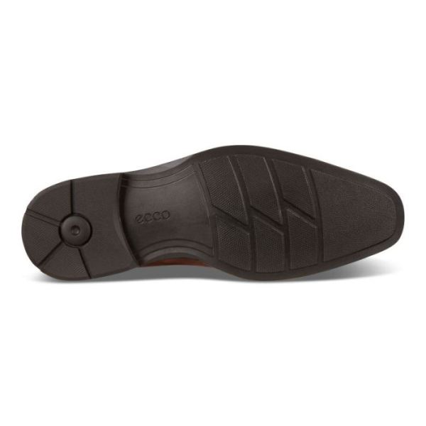 ECCO SHOES -CALCAN APRON MEN'S TOE TIE-AMBER