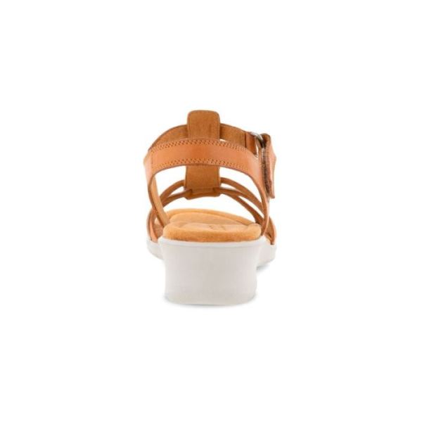 ECCO SHOES -FINOLA WOMEN'S T-BAR STRAP SANDALS-LION/ROSE DUST