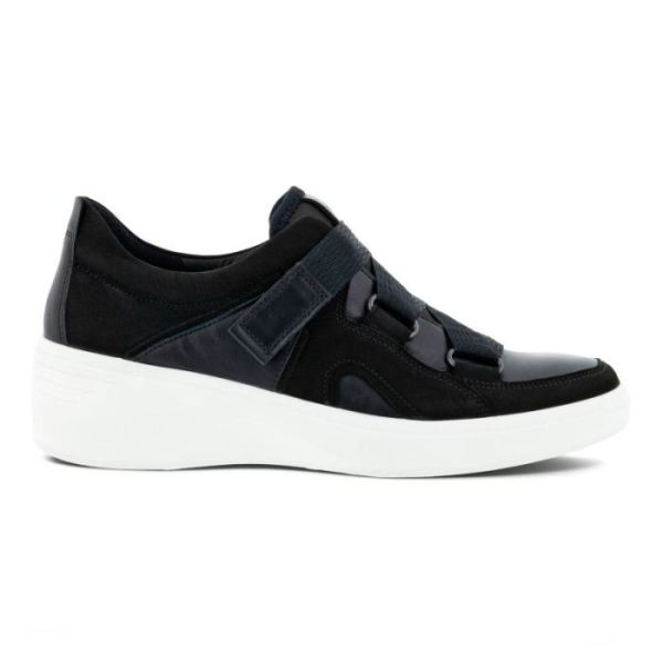 ECCO SHOES -SOFT 7 WEDGE WOMEN'S SHOE-BLACK/BLACK