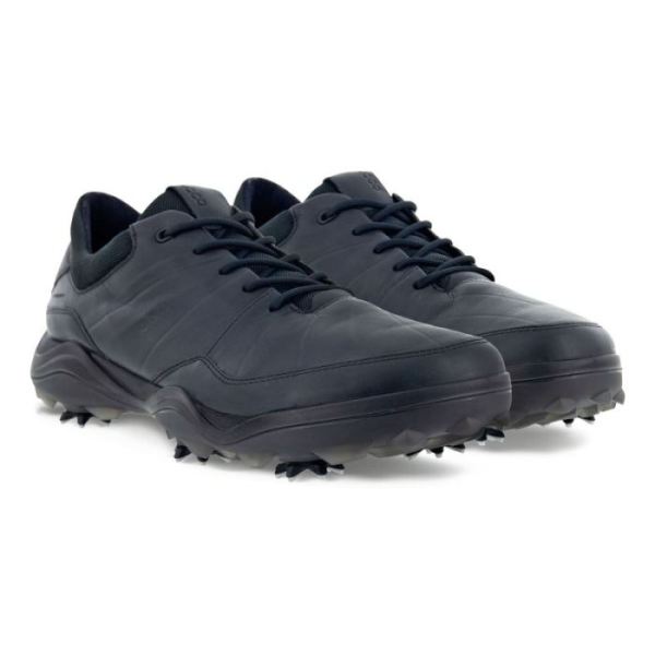 ECCO SHOES -MEN'S CLEATED GOLF STRIKE SHOES-BLACK