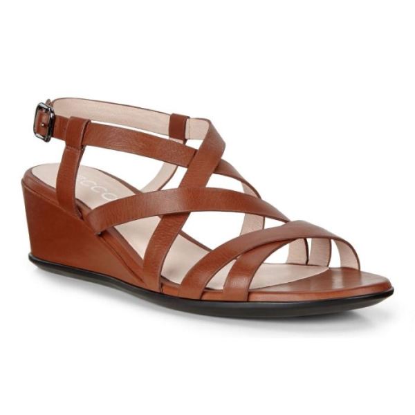 ECCO SHOES -SHAPE 35 WOMEN'S WEDGE SANDALS-CINNAMON