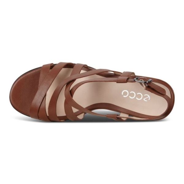 ECCO SHOES -SHAPE 35 WOMEN'S WEDGE SANDALS-CINNAMON