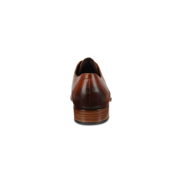 ECCO SHOES -VITRUS MONDIAL CAP-TOE DERBY SHOES-HONEY
