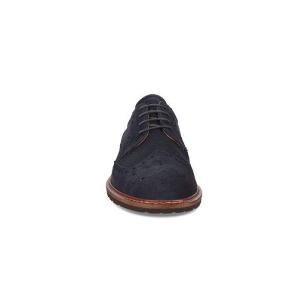 ECCO SHOES -VITRUS I WING TIP TIE-NAVY