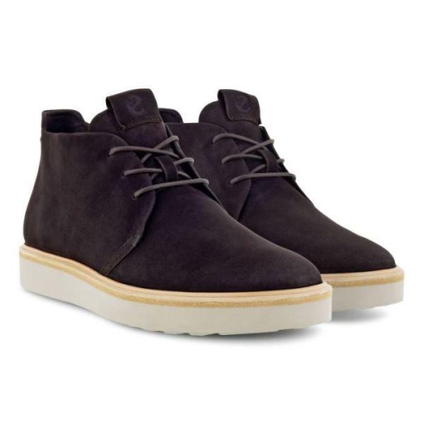 ECCO SHOES -TECHWELT MEN'S CHUKKA-LICORICE