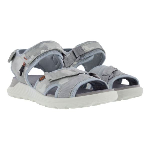 ECCO SHOES -EXOWRAP WOMEN'S 3STRAP-WHITE/CONCRETE