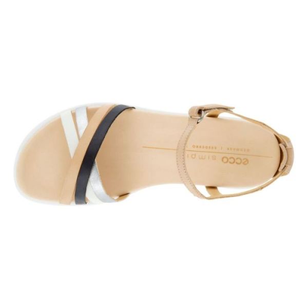ECCO SHOES -SIMPIL WOMEN'S ANKLE SANDAL-MULTICOLOR POWDER