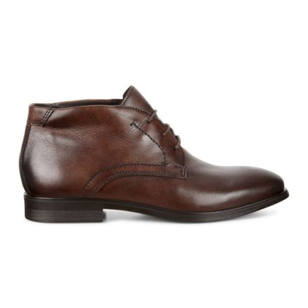 ECCO SHOES -MELBOURNE MEN'S DRESS BOOT-COCOA BROWN