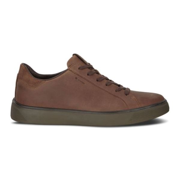 ECCO SHOES -STREET TRAY MEN'S GTX SNEAKER-COCOA BROWN/COCOA BROWN
