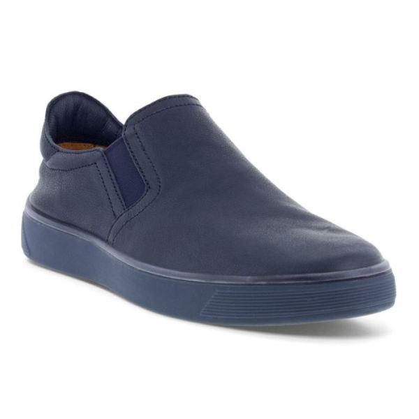 ECCO SHOES -STREET TRAY MEN'S RETRO SLIP-ON-NIGHT SKY
