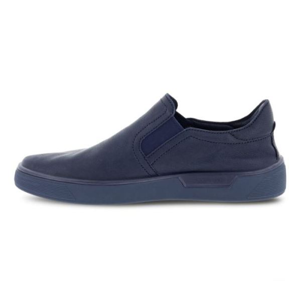 ECCO SHOES -STREET TRAY MEN'S RETRO SLIP-ON-NIGHT SKY