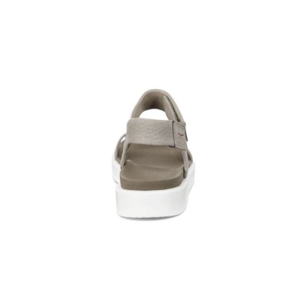 ECCO SHOES -FLOWT WOMEN'S FLAT SANDAL-MOON ROCK SILVER/WARM GREY METALLIC