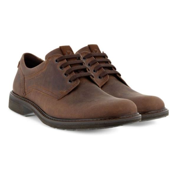 ECCO SHOES -TURN PLAIN TOE HM MEN'S OXFORD-COCOA BROWN/COCOA BROWN