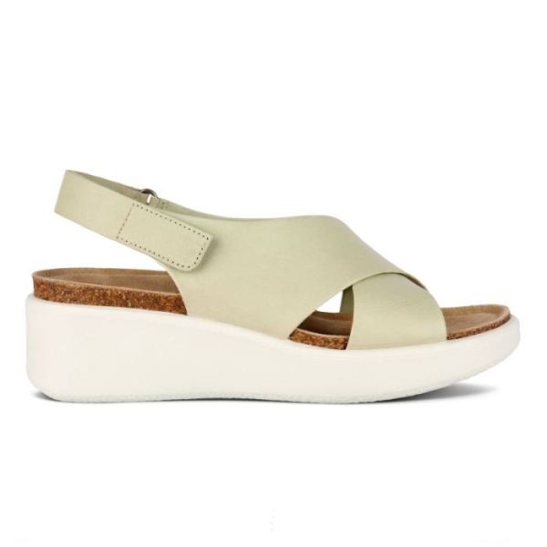 ECCO SHOES -FLOWT WEDGE CORK WOMEN'S SANDAL-MATCHA
