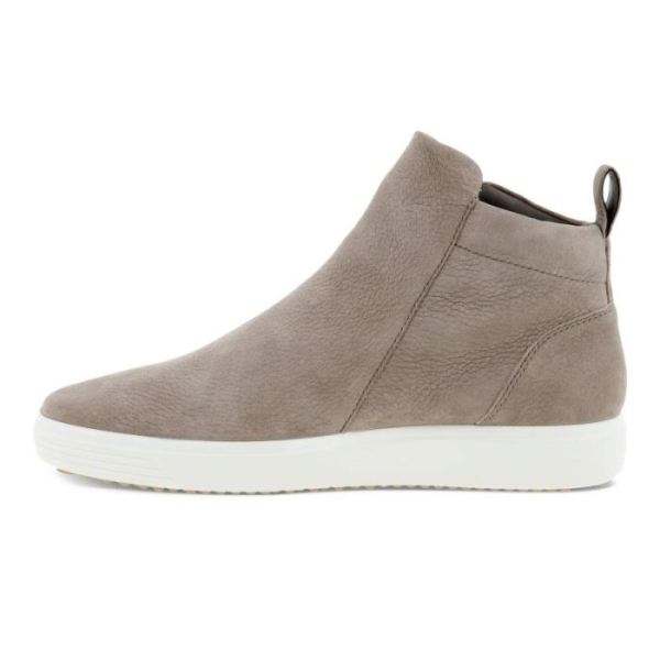 ECCO SHOES -SOFT 7 WOMEN'S ZIP BOOTIE-WARM GREY