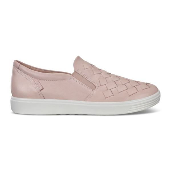 ECCO SHOES -WOMEN'S SOFT 7 WOVEN-ROSE DUST