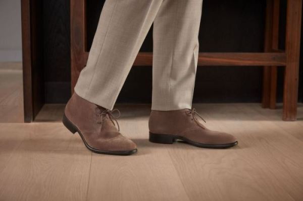 ECCO SHOES -CITYTRAY MEN'S SUEDE ANKLE BOOT-DARK CLAY