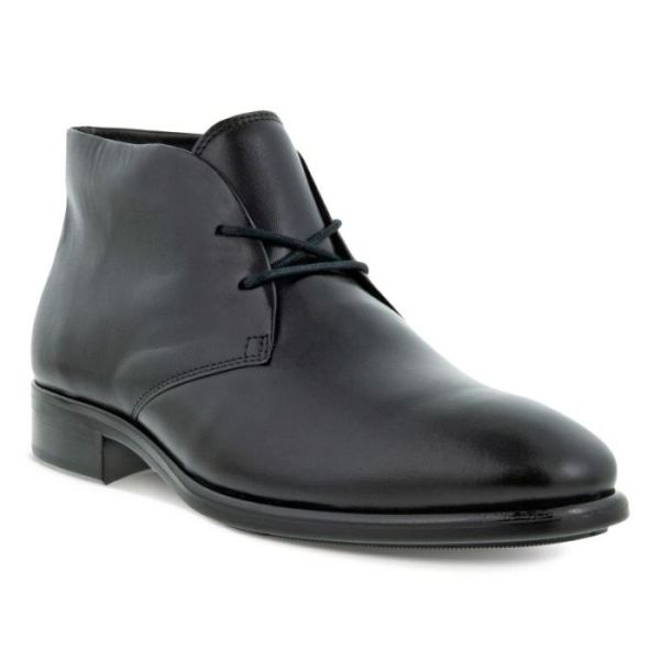 ECCO SHOES -CITYTRAY MEN'S CHUKKA BOOT-BLACK