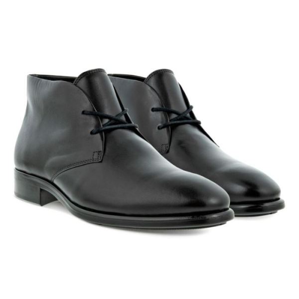 ECCO SHOES -CITYTRAY MEN'S CHUKKA BOOT-BLACK