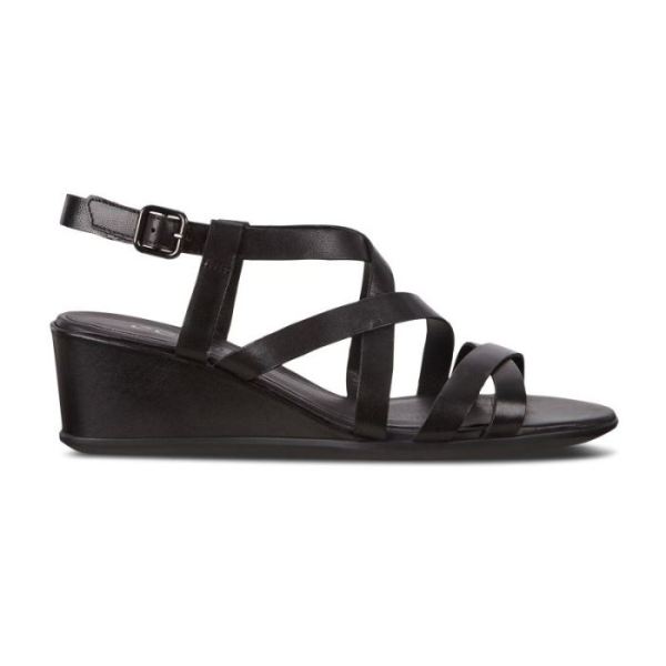 ECCO SHOES -SHAPE 35 WOMEN'S WEDGE SANDALS-BLACK