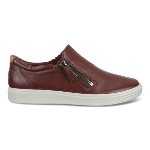 ECCO SHOES -SOFT 7 WOMEN'S SLIP-ON SHOES-CHOCOLAT