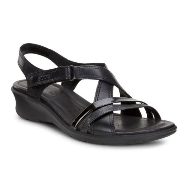 ECCO SHOES -WOMEN'S FELICIA SANDAL-BLACK/BLACK