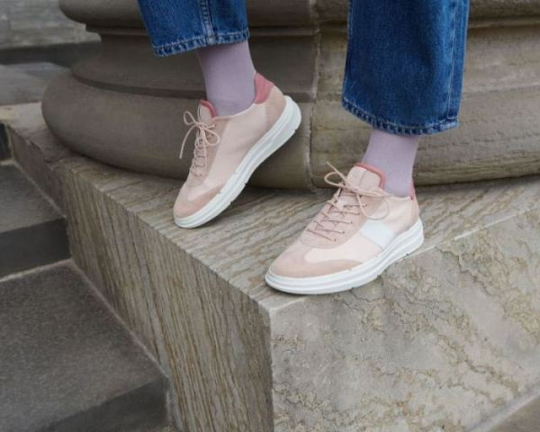 ECCO SHOES -SOFT X WOMEN'S RETRO-INSPIRED SNEAKER-ROSE DUST/ROSE DUST/WHITE/DAMASK ROSE