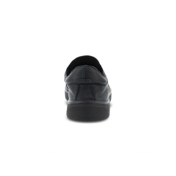 ECCO SHOES -STREET TRAY MEN'S RETRO SLIP-ON-BLACK