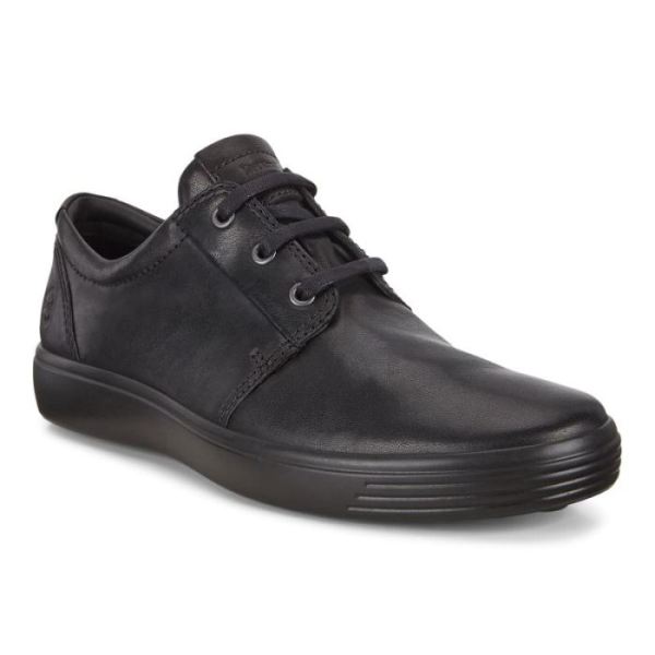 ECCO SHOES -SOFT 7 MEN'S DERBY SHOES-BLACK