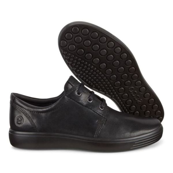 ECCO SHOES -SOFT 7 MEN'S DERBY SHOES-BLACK