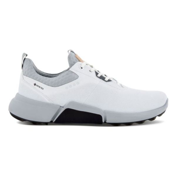 ECCO SHOES -MEN'S BIOM H4 GOLF SHOE-WHITE/CONCRETE
