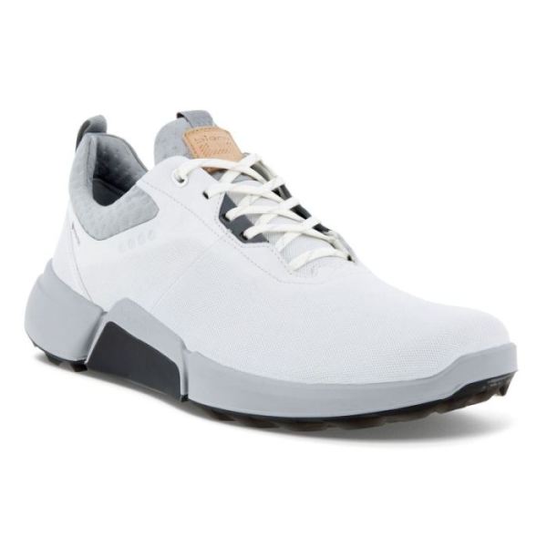 ECCO SHOES -MEN'S BIOM H4 GOLF SHOE-WHITE/CONCRETE