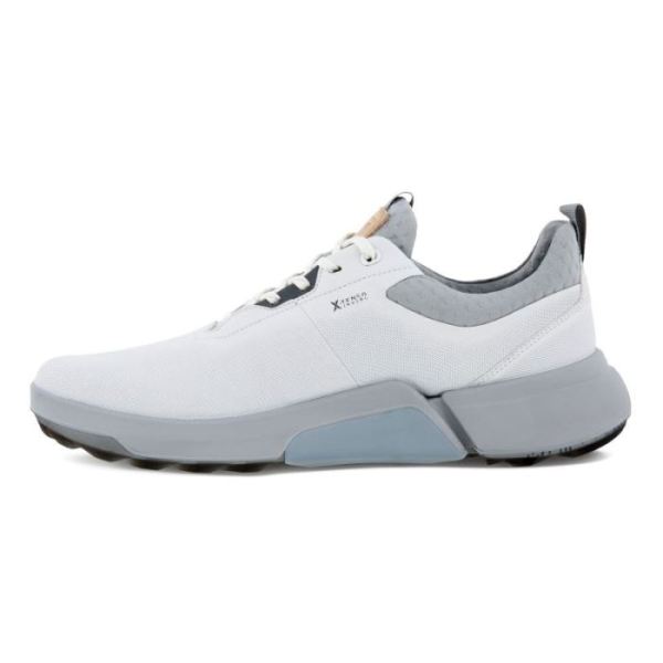 ECCO SHOES -MEN'S BIOM H4 GOLF SHOE-WHITE/CONCRETE