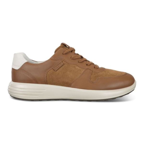 ECCO SHOES -SOFT 7 RUNNER MEN'S SNEAKERS-CAMEL/CAMEL/SHADOW WHITE