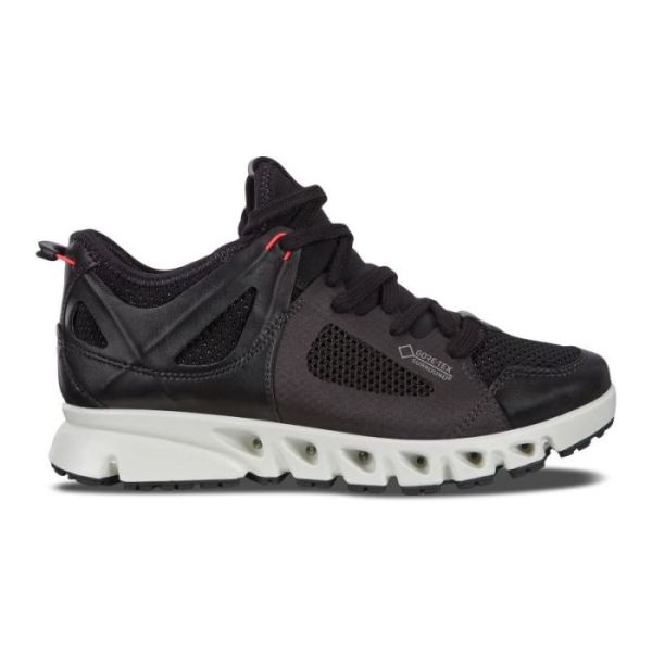 ECCO SHOES -MULTI-VENT WOMEN'S LOW GTXS TEX-BLACK/BLACK/CORAL NEON