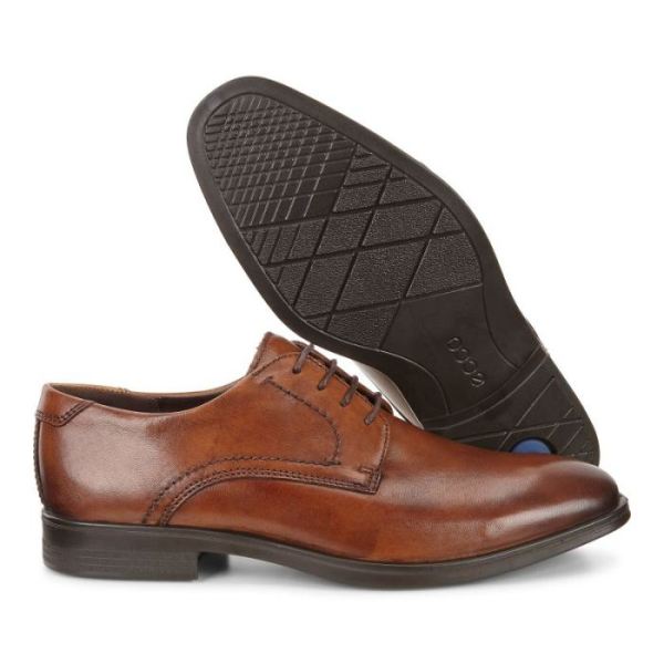 ECCO SHOES -MELBOURNE TIE-AMBER
