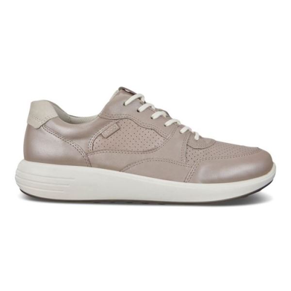 ECCO SHOES -SOFT 7 RUNNER WOMEN'S SNEAKERS-GREY ROSE METALLIC/SHADOW WHITE