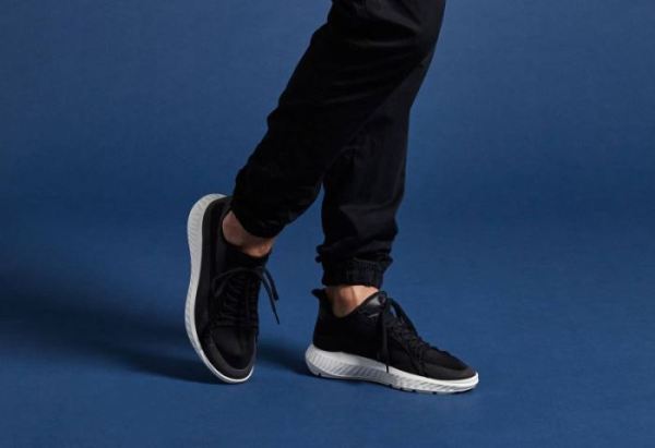 ECCO SHOES -ST.1 LITE MEN'S SLIP-ON SNEAKERS-BLACK/BLACK