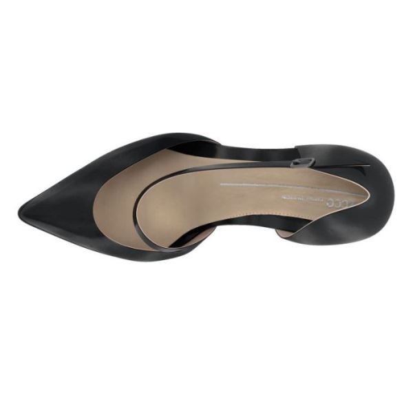 ECCO SHOES -SHAPE STILETTO 75 ASYMMETRIC PUMP-BLACK
