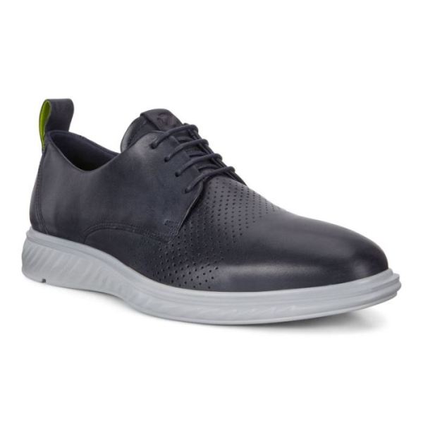 ECCO SHOES -ST.1 HYBRID LITE PLAIN-TOE DERBY SHOES-DENIM BLUE