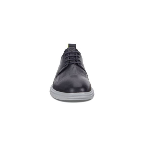 ECCO SHOES -ST.1 HYBRID LITE PLAIN-TOE DERBY SHOES-DENIM BLUE