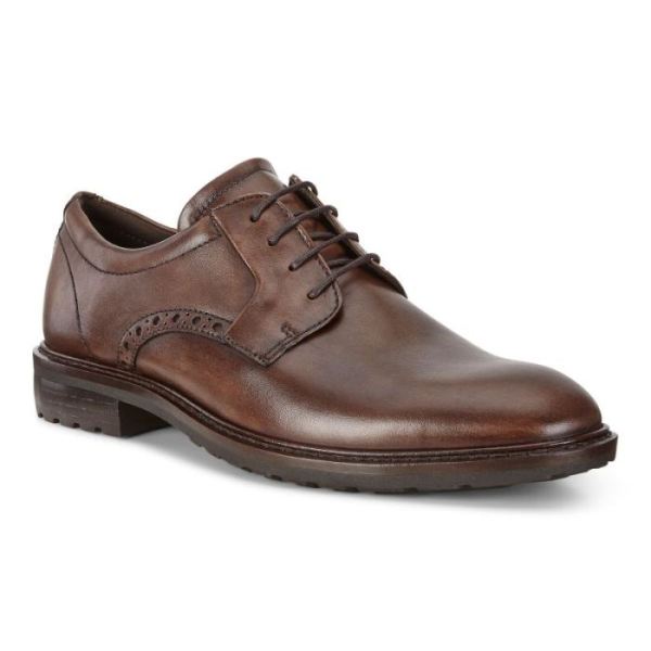 ECCO SHOES -VITRUS I PLAIN TOE TIE-NATURE
