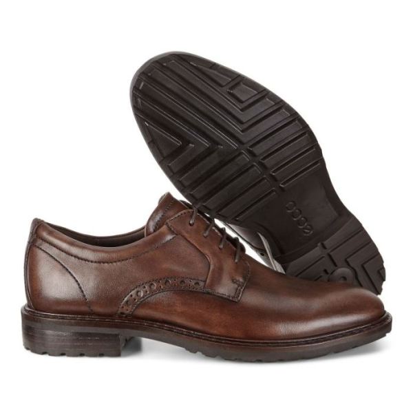 ECCO SHOES -VITRUS I PLAIN TOE TIE-NATURE