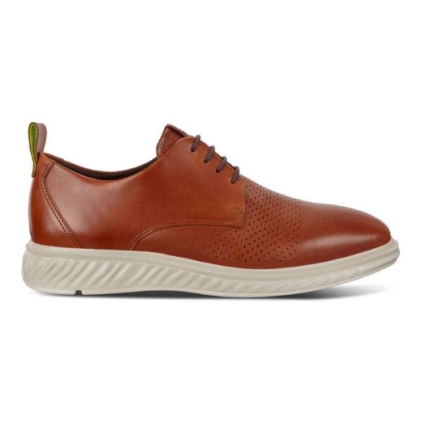 ECCO SHOES -ST.1 HYBRID LITE PLAIN-TOE DERBY SHOES-AMBER